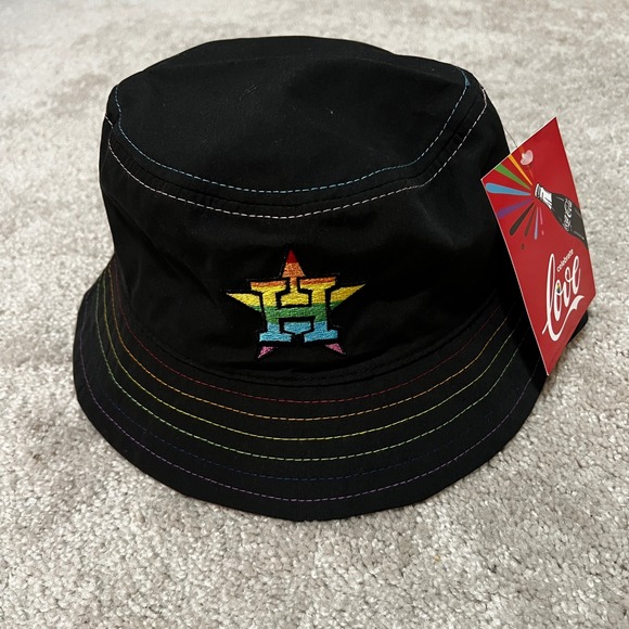 Coca-Cola Accessories - Coca Cola Houston Astros Rainbow Pride Bucket Hat OSFM Texas NWT LGBTQ baseball